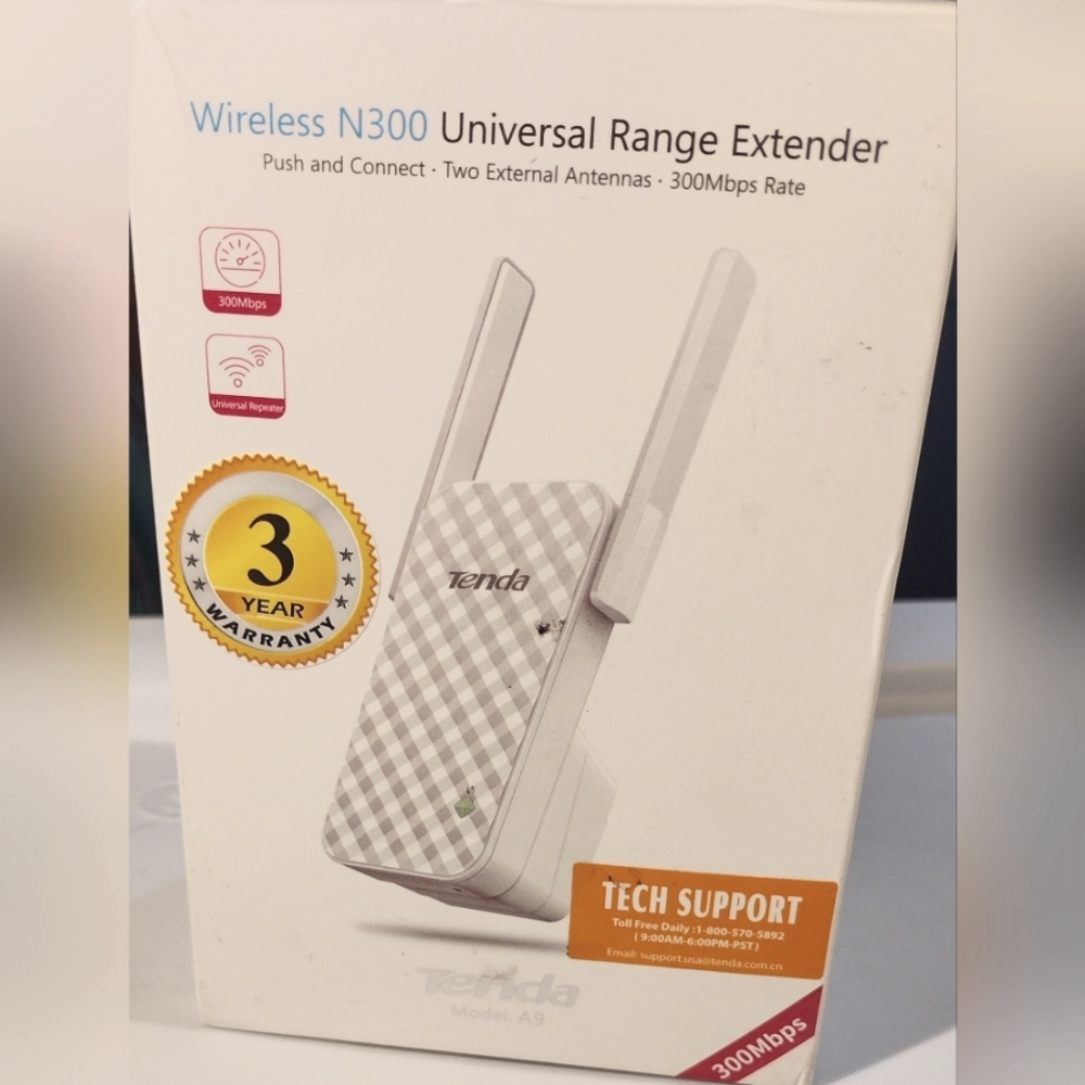 TENDA A9 N300 Universal WiFi Range Extender